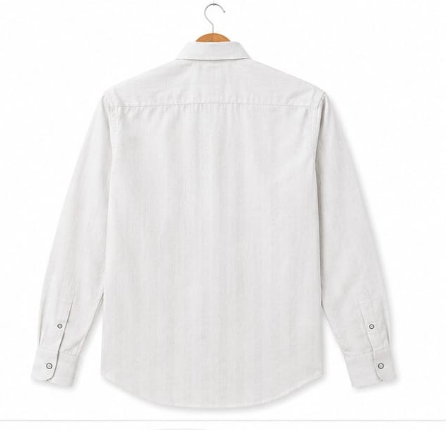 OFF-WHITE SOLID FULL SLEEVE CASUAL COTTON SHIRT (PGS-108)