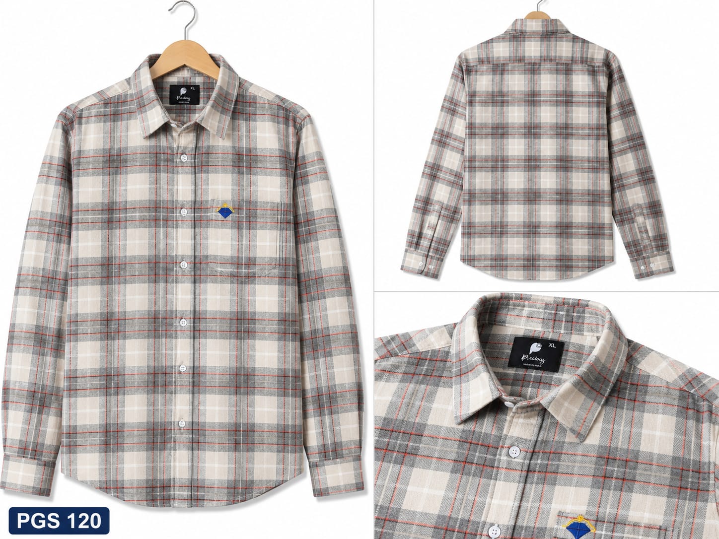 PREMIUM MENS TWILL CHECKED COTTON (PGS-120)