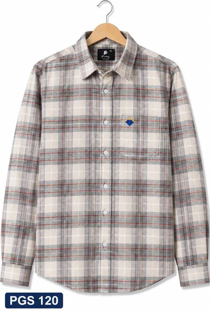 PREMIUM MENS TWILL CHECKED COTTON (PGS-120)