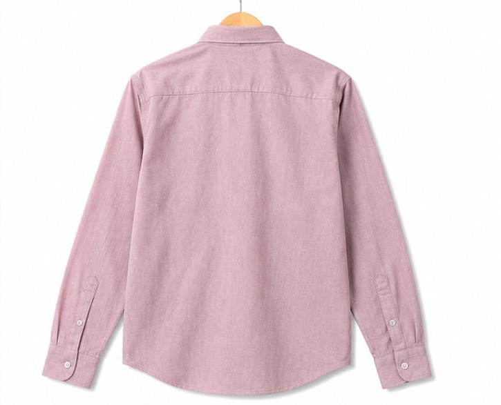 DUSTY PINK PREMIUM MENS PLAIN COTTON DOBBY SHIRT (PGS-122)