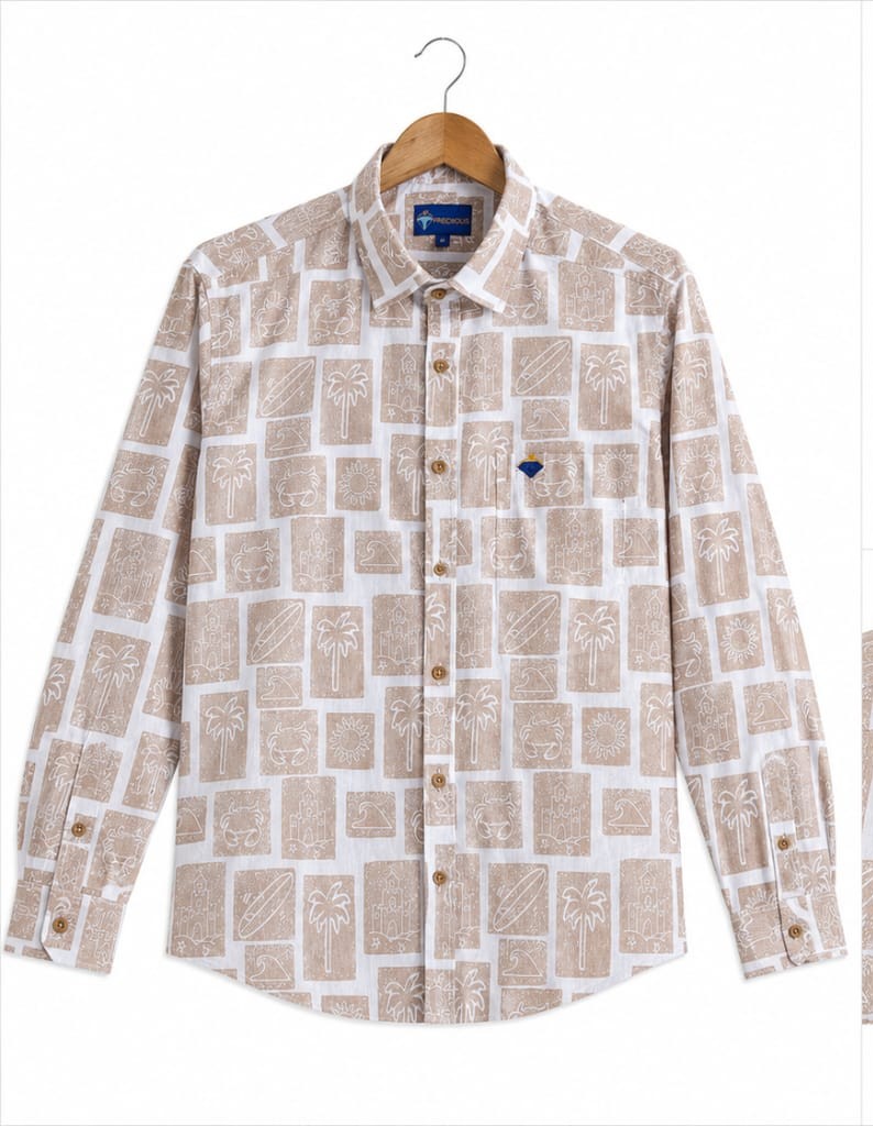 PREMIUM MENS PRINTED COTTON SHIRT (PGS-138)