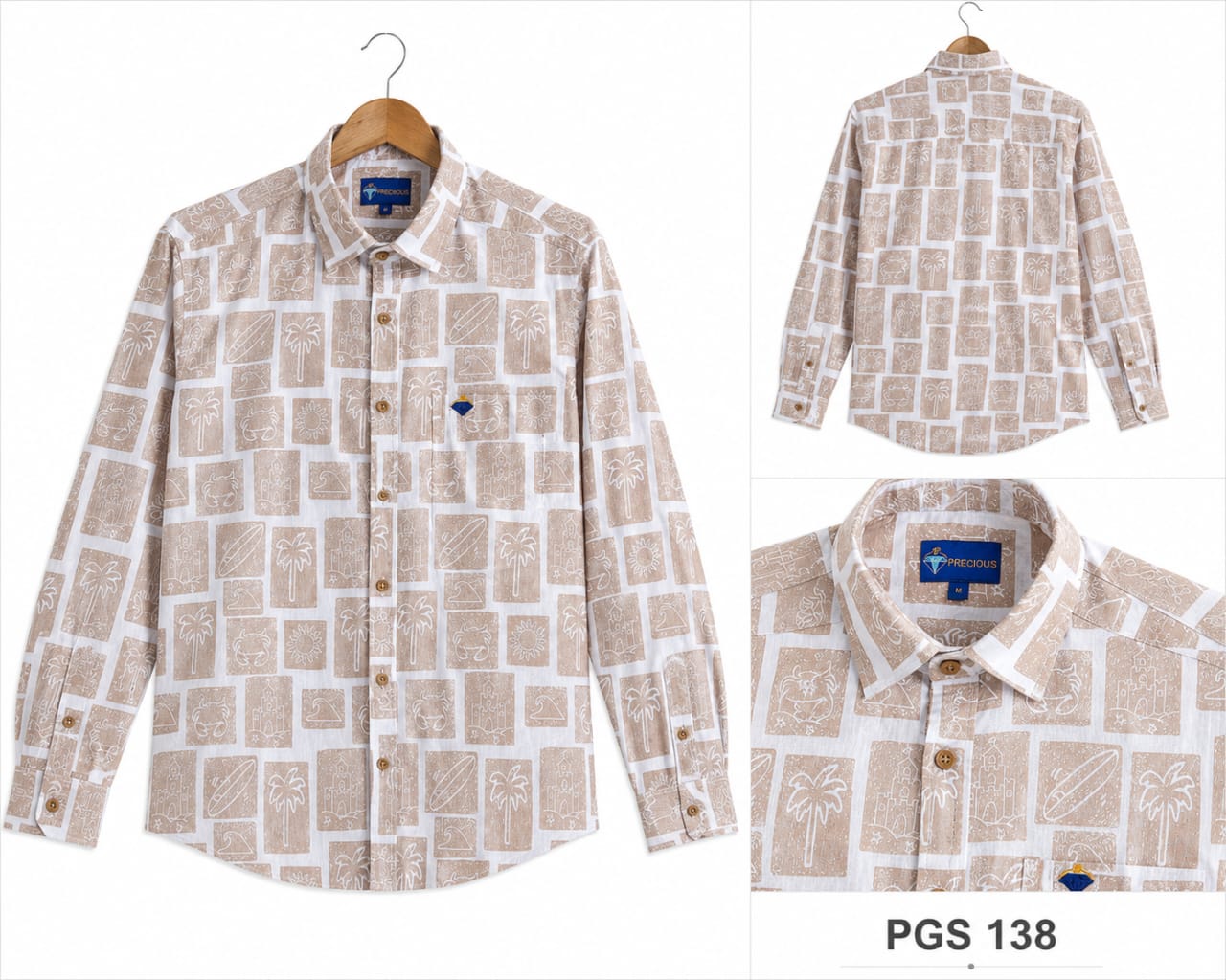 PREMIUM MENS PRINTED COTTON SHIRT (PGS-138)