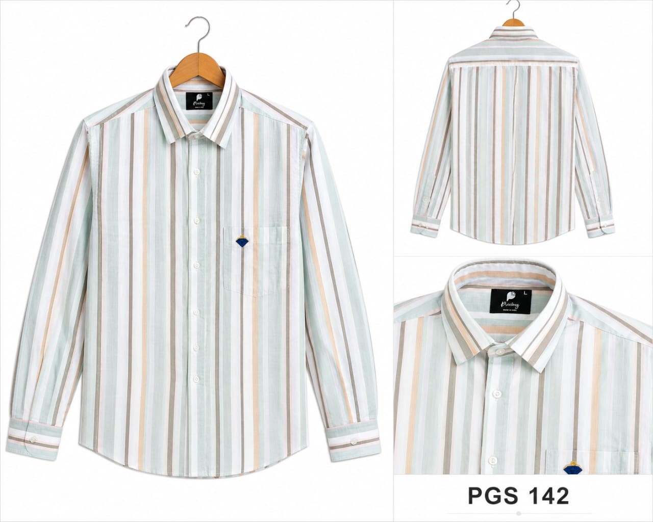 PREMIUM MEN' STRIPED COTTON SHIRT (PGS-142)