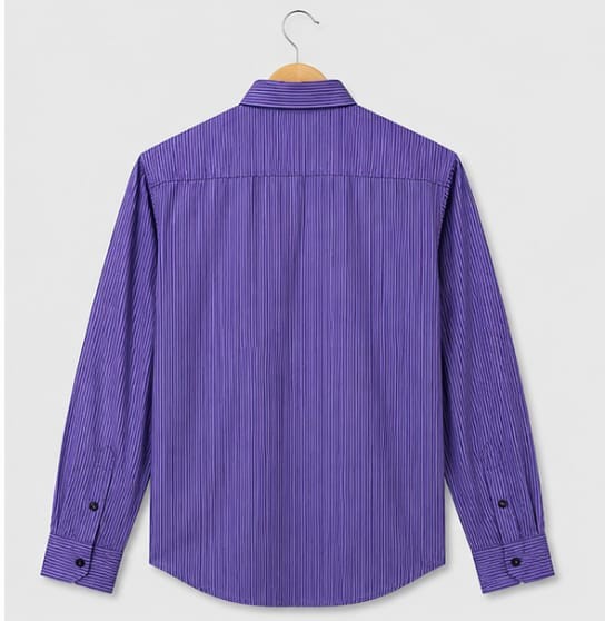 PURPLE PREMIUM MEN'S STRIPED COTTON SHIRT (PGS-145)