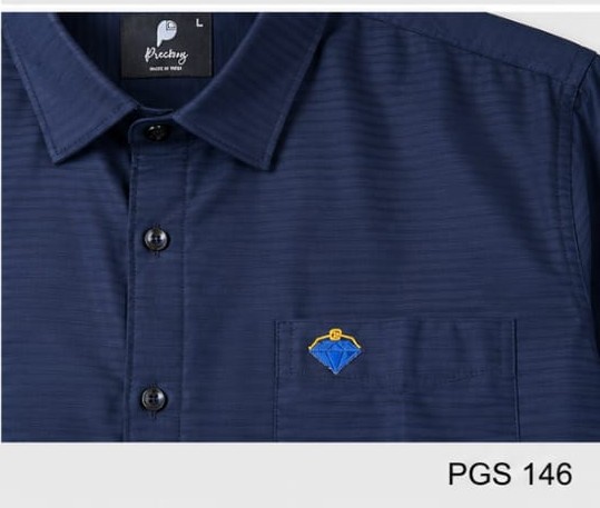 NAVY BLUE PREMIUM BLENDED COTTON SHIRT (PGS-146)