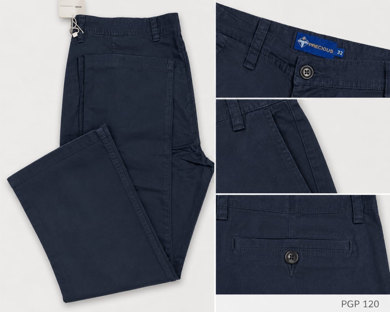 Men's Premium Cotton Trouser Navy Blue( PGP-120