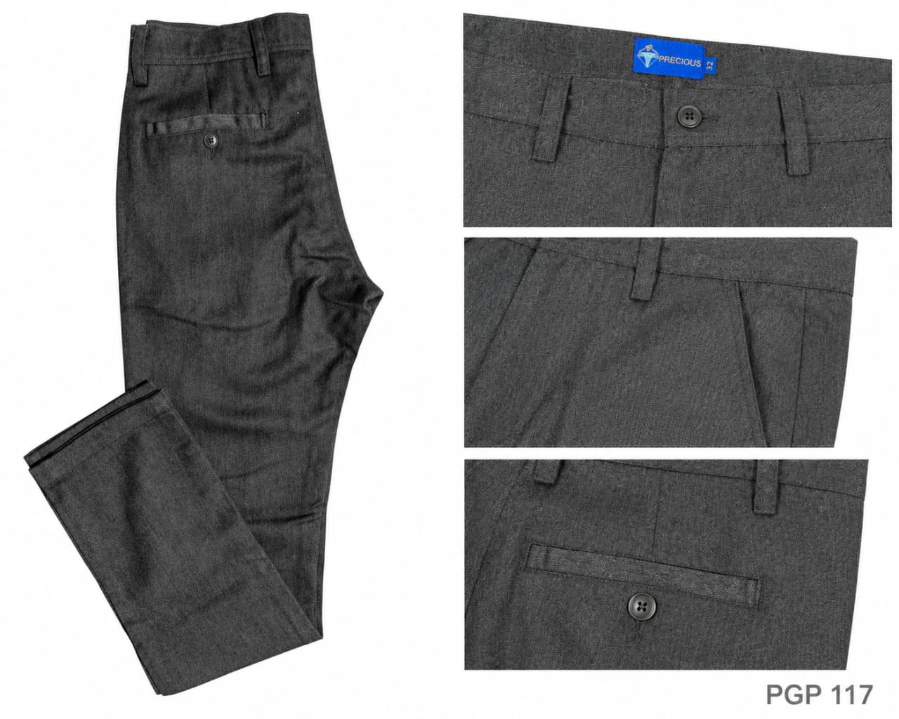 Men's blended Formal Trouser – Charcoal Grey (PGP-117)