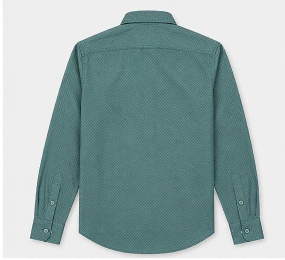 Premium Sage Green Textured Formal Blended Cotton Shirt (PGS-106)