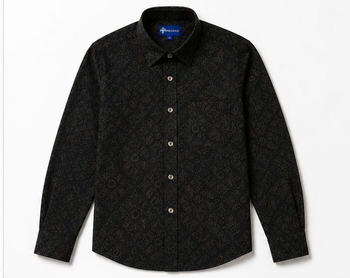 Men's Black Floral Print Full Sleeve Casual Cotton Shirt (PGS-139)