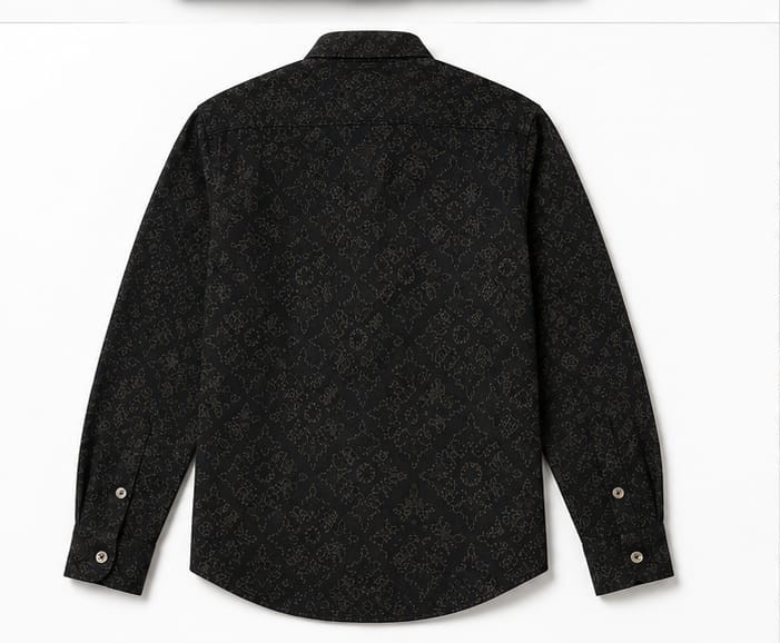 Men's Black Floral Print Full Sleeve Casual Cotton Shirt (PGS-139)