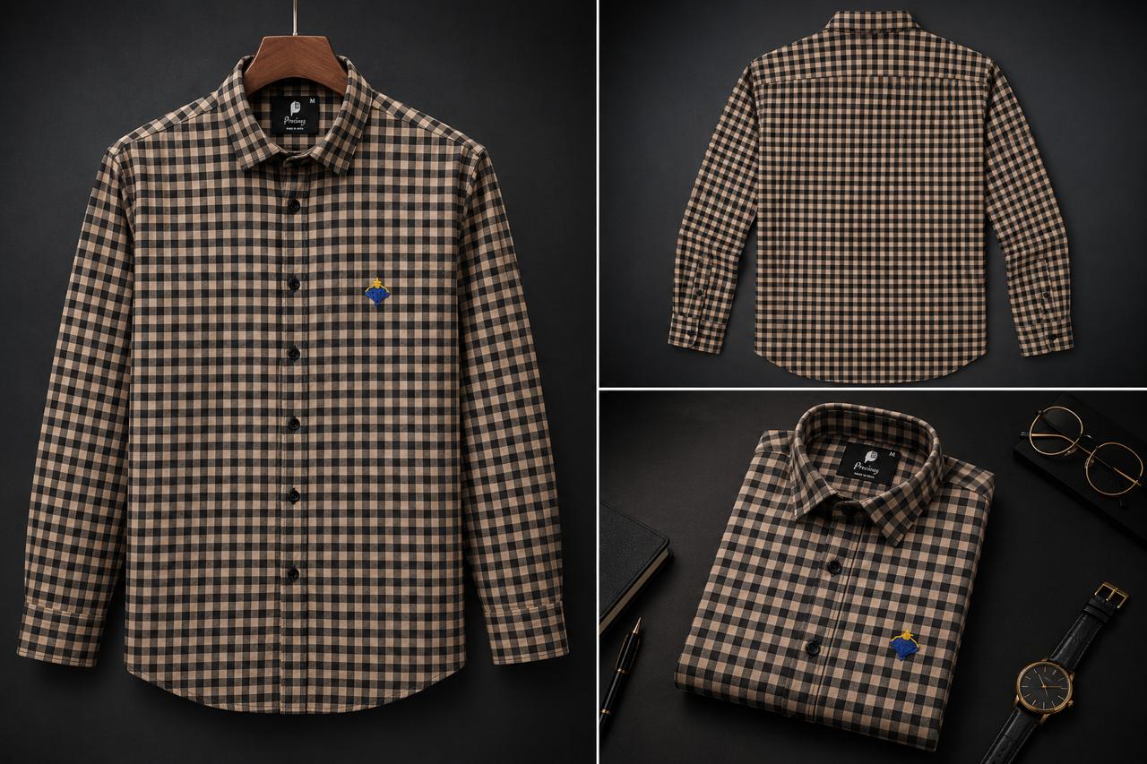 Premium Checkered Cotton Shirt  -(PGS-154)